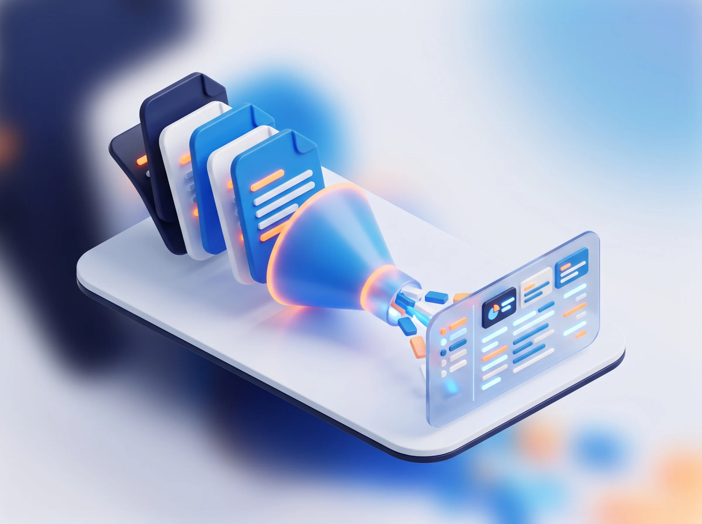 Illustration strukturierter Daten und Termine in einem gemeinsamen System